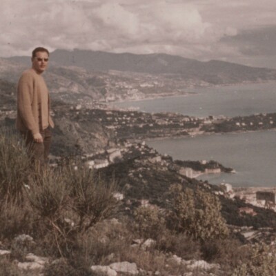 Monte-Carlo 1968 Found Photo Retro 60s Monaco City Mountain Aerial View Man VTG.