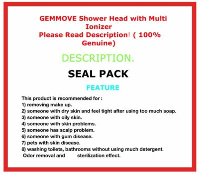 Gemmove Multi-ionizer for Shower -Heals Scalp, Skin, Gum. Gemma