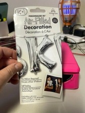 Anagram Letter "K" Silver Minishape 16" Foil Balloon New 