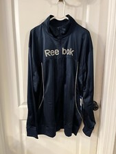 Reebok Mens Spell Out Lined 2 Piece Windbreaker Track Suit Blue 2XL NWT