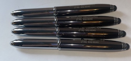 4 Adler Tintenstifte mit Taschenlampen Werbung Buffalo Maclean Assoc. 5 zoll