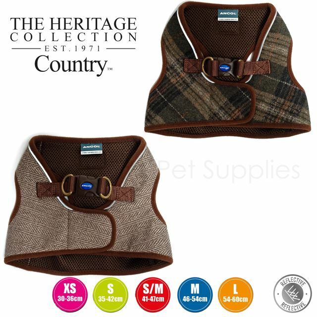 Ancol Step In Harness Country Check or Herringbone Dog Puppy XS, S