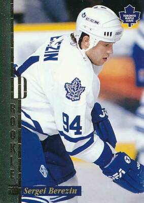 1996-97 Leaf Preferred #123 SERGEI BEREZIN - Rookie Card - Toronto Maple Leafs
