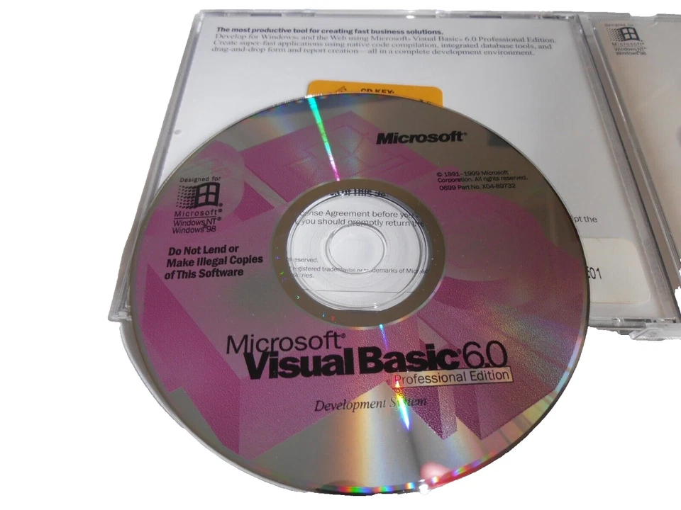 Microsoft Visual Basic 6.0 Professional 6 PRO FULLVER Works n Windows 95 ~ 11 #3 - Image 3 of 4