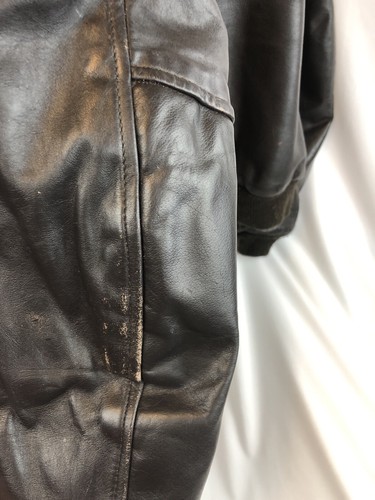 Vintage G-1 Leather Bomber Jacket Size 44 USA A-2 Genuine - Picture 7 of 7