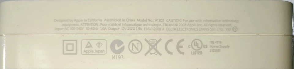 Original OEM Apple Airport Extreme Base Station A1202 AC Power Adapter 12V - Image 4 of 4