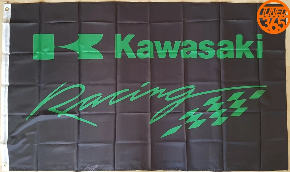 Bandera de garaje de taller Kawasaki bandera de carreras 3x5 ft mancave Yamaha KTM Ninja Honda Foto 2 de 2