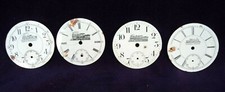 4 LOT ANTIQUE RAILROAD TRAIN LOCOMOTIVE POCKET WATCH ENAMEL DIALS 44-45MM