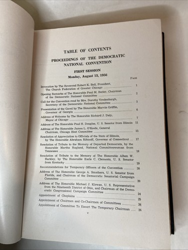 Official Proceedings Of The Democratic National Convention 1956 Book Signed - Picture 6 of 10