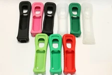 Genuine NINTENDO WII CONTROLLER REMOTE COVER CASE BLACK GREEN RED CLEAR RVL-022