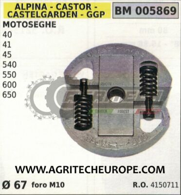 4150711 FRIZIONE MOTOSEGA ALPINA CASTOR CASTELGARDEN 40 41 45 540