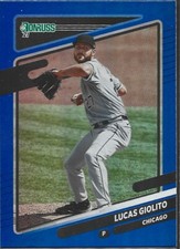 2021 Donruss Holo Foil Blue 90 Lucas Giolito - Chicago White Sox