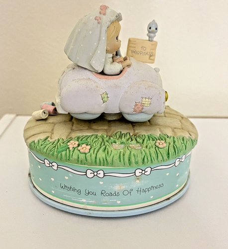 Vintage LOT 2 Enesco 5" Music Box Plays Just Married & CAROUSEL HORSE PORCELAIN - Picture 6 of 15