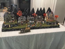 halloween village display platform HUGE 4’ Fits , Lemax And Dept Spooky Town Wel