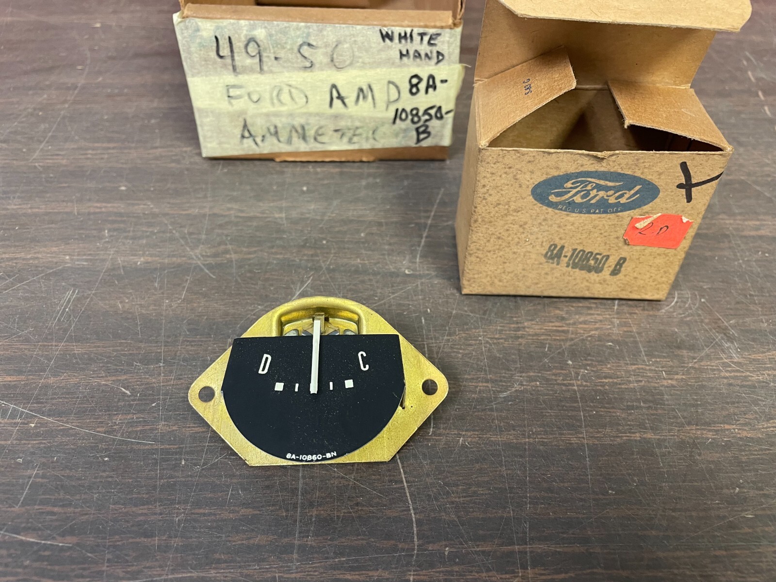 1949 1950 FORD AMP AMMETER GAUGE WHITE NEEDLE NOS 1024