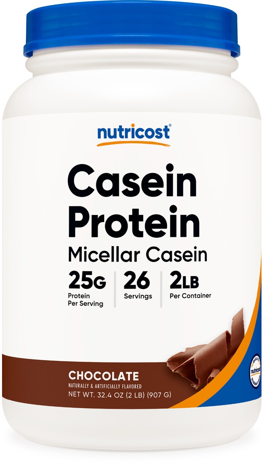 Nutricost Casein Protein Powder, 2 фунта шоколада - 100% мицеллярный казеин