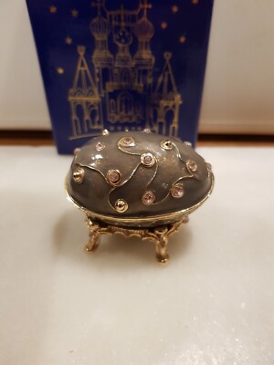 Atlas Editions Faberge Ei - violette Schmuckschatulle sehr guter Zustand