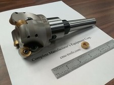 3" face mill R200, w. 4 Sandvik RCKT1606 Round inserts MT3 arbor 506-RCKT16-3