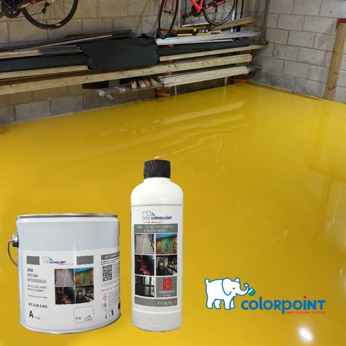 RESINA EPOSSIDICA PROFESSIONALE PER PAVIMENTI COLORATA LUCIDA 5Kg A+B 45/55 Mq - Foto 4 di 9