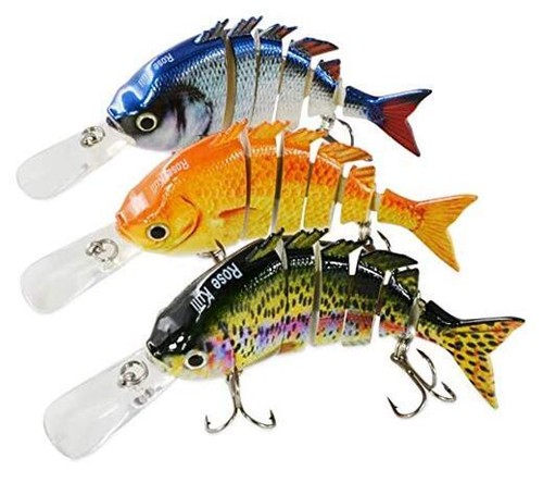 Fishing Lures for Bass Trout Multi Jointed Swimbaits Slow Sinking Combo D