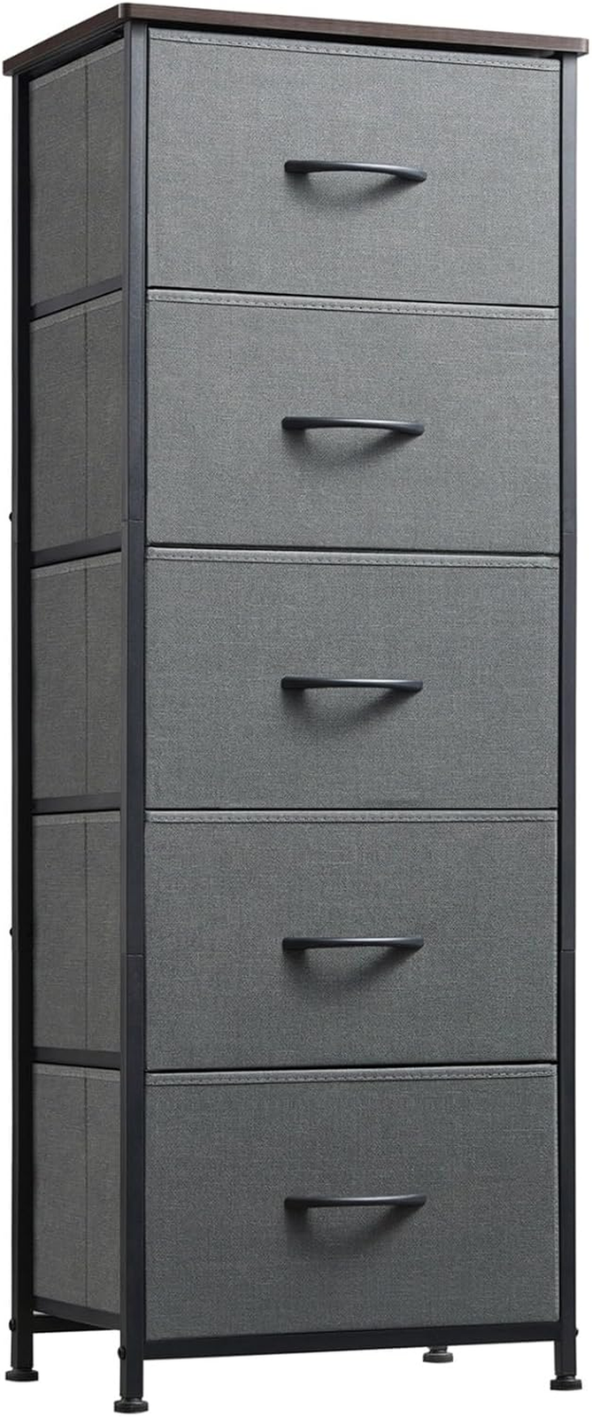 Tall 5-Drawer Dresser for Bedroom Storage with Removable Mirror