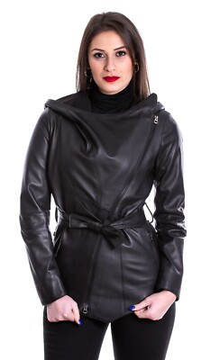 Giacca da Donna in Vera Pelle Nero Made in Italy