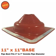 Silicone Metal Roof Insulated Pipe Flashing Square Base for Wood Stove Fireplace