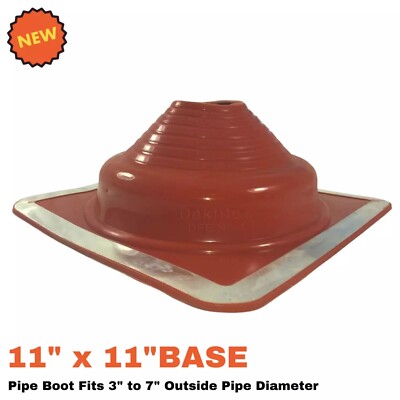Silicone Metal Roof Insulated Pipe Flashing Square Base for Wood Stove Fireplace