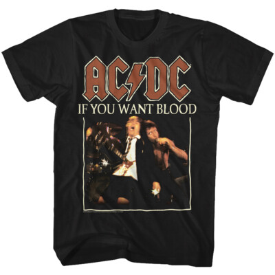 AC/DC If You Want Blood Album Cover Black T-shirt