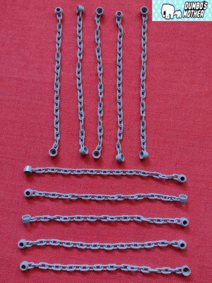 Lego 21 Link Chain Minifigure Accessory Light Bluish Gray New X10