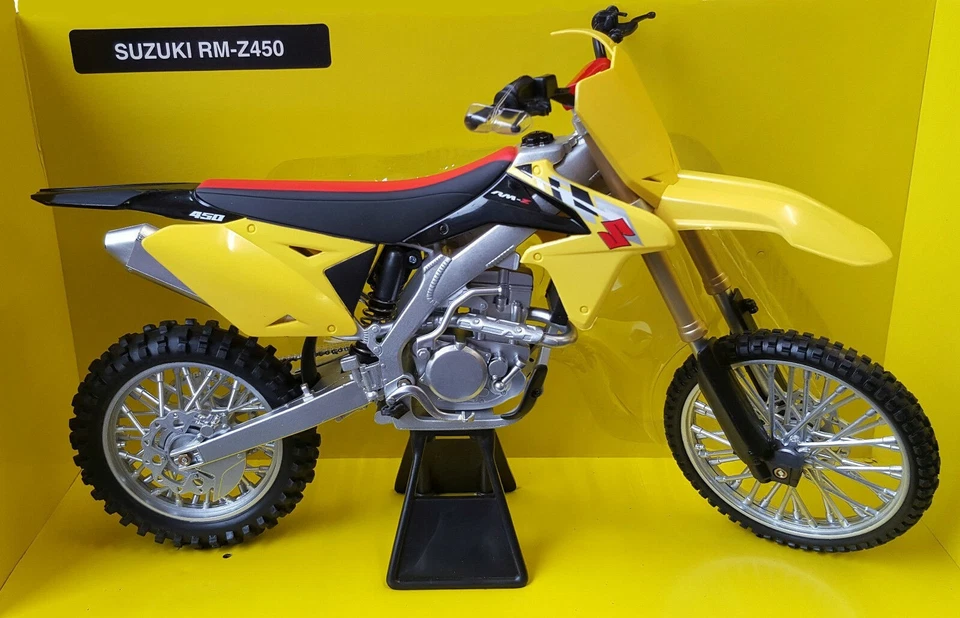 NEW Ray 1:12 Suzuki RMZ 450 Toy Model Motocross Motorbike off Road Yellow Kids - Image 2 of 4