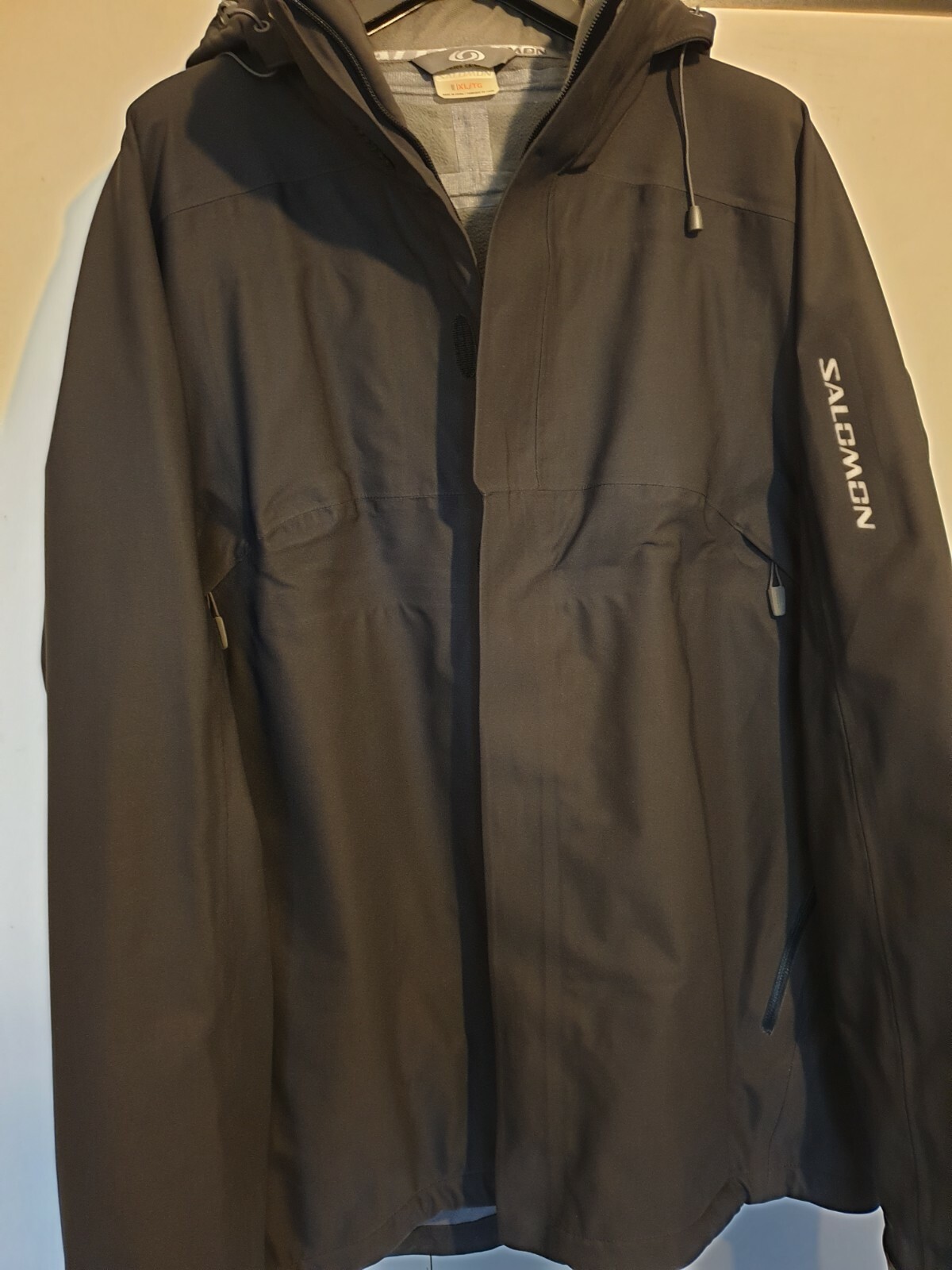Giacca da sci Salomon uomo vintage Goretex Softshell con cappuccio colore nero taglia XL