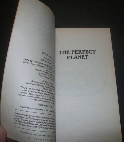 THE PERFECT PLANET by Edward Packard CHOOSE YOUR OWN ADVENTURE BOOK #80 - Picture 3 of 3