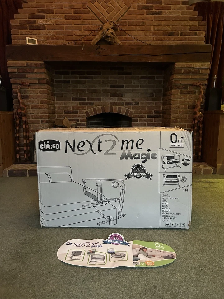 Chicco Next2Me Magic2 Crib With Clean Mattress + Box + Sheets - Offers Accepted - Image 2 of 4