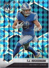 2021 Panini Mosaic #74 T.J. Hockenson Prizm Reactive Blue