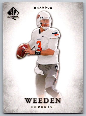 2012 SP Authentic Brandon Weeden Oklahoma State Cowboys #16