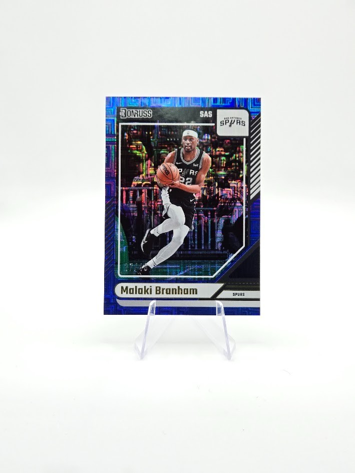 Malaki Branham 2024-25 Panini Donruss Choice Blue Mojo SP /49 #87 Spurs