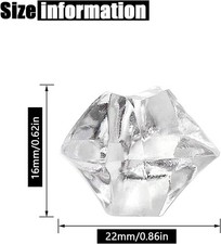 Fake Crushed Ice Cubes, Vase Fillers, 250 pcs 16 22 mm Fake crushed Ice Cubes...
