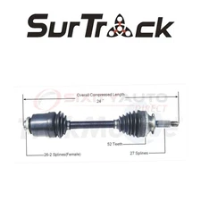 SurTrack CV Axle Shaft for 2001-2006 Hyundai Santa Fe 2.4L 2.7L L4 V6 - lg