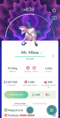 Pokémon Trade Go Mr Mime X12 - LUCKY CHANCE
