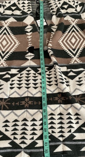Oliver.O Womens Cardigan Aztec Print Anthropologie Western Southwest Large NWT - Picture 7 of 10