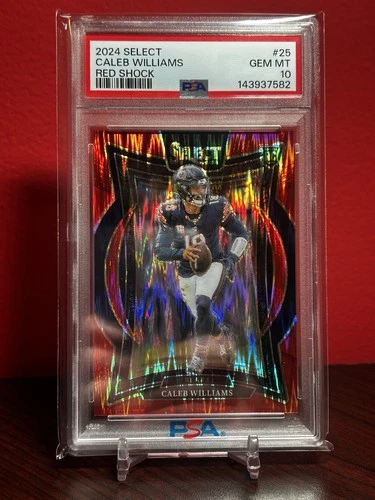 2024 Panini Select - Premier Level Caleb Williams #114 Red Shock Prizm /249 (RC)