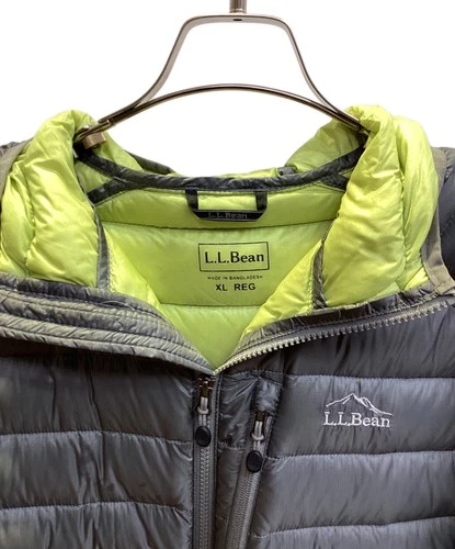 L.L.Bean Outdoor Puffer Jacket Men's Size XL Gray/Yellow image 5