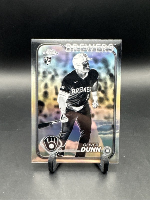 2024 Topps Chrome Update Series - Oliver Dunn #USC135 Negative Refractor (RC)