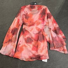 ASOS High Neck Drape Front Extreme Cape Sleeve Dress Women's Size 4