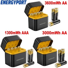 8PCS 1.5V AA AAA Rechargeable Lithium-ion Battery With 8-Slot Fast Charging Box