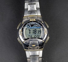Vintage Casio Dual Time Tide Graph W-753 2926 Digital Watch New Battery Working