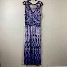 Soft Surroundings Ibiza Mirabelle Maxi Dress Size Large Comfortable Stretch