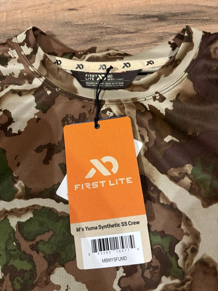 First Lite Yuma Short Sleeve Lightweight Baselayer - Medium - Fusion - Image 3 of 4