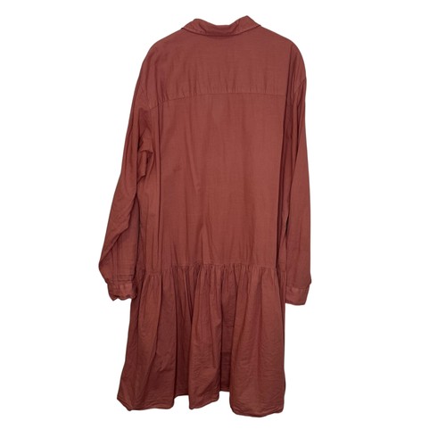 Grayson Dress Womens 5 - XL Red The Changemaker Cotton Long Sleeve Pocket Boho - Picture 7 of 9